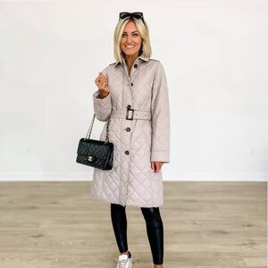 Barbour Rosalind Quilted Belted Trench Coat